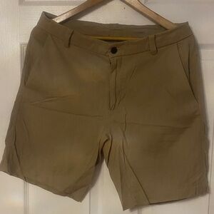 Lululemon Athletica Tan Flat Front Men's Shorts